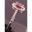 18 ct White Gold Ruby and Diamond Ring SOLD